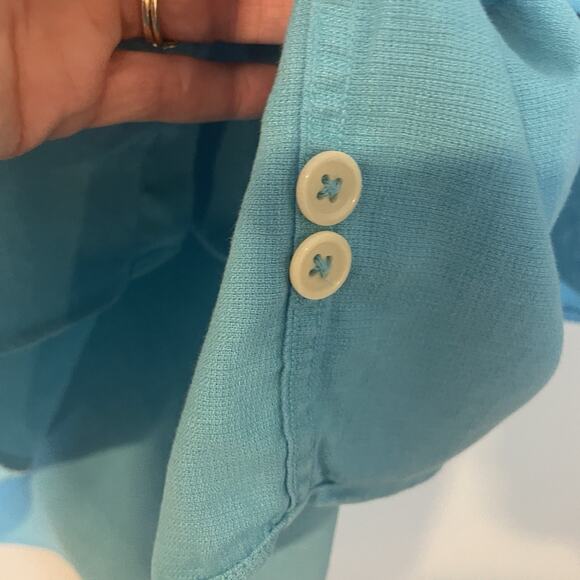 Polo Ralph Lauren Men’s XL Linen Blend Short Sleeve Button Down Shirt Aqua Blue - Picture 5 of 7